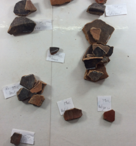 Classification of sherds, the Micc. abbreviation means Miccaotli, it corresponds to one of the Teotihuacan ceramic phases